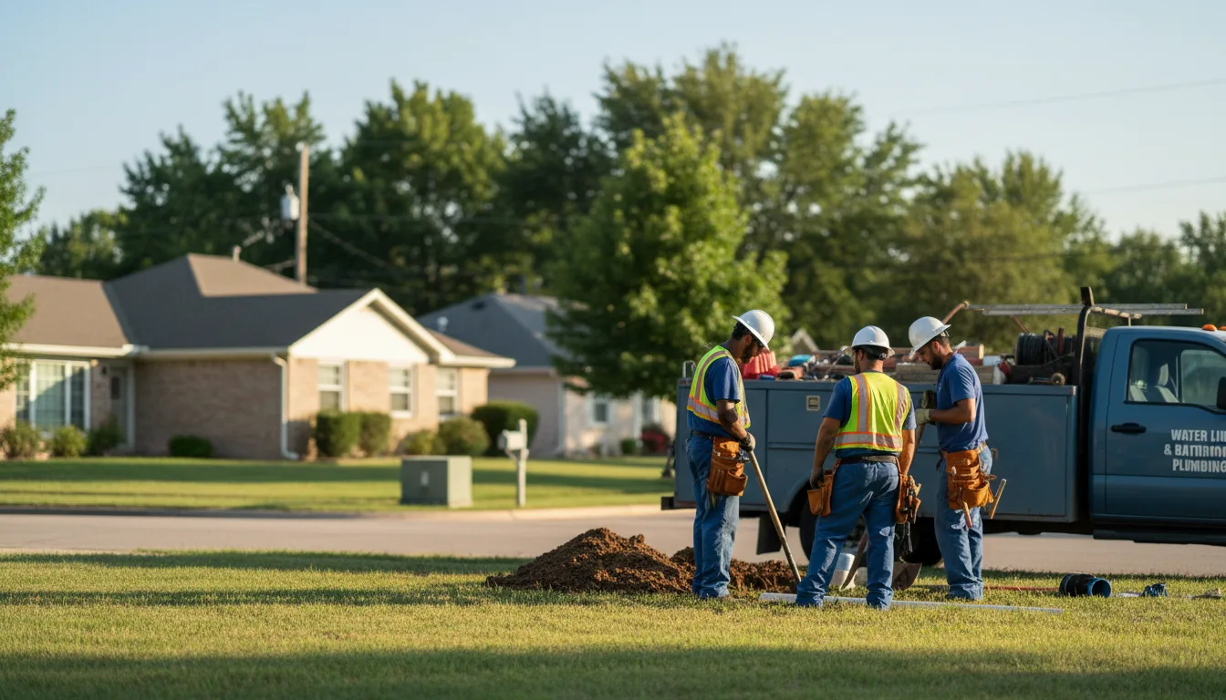 Residential water line and bathroom plumbing service in Teaneck, NJ